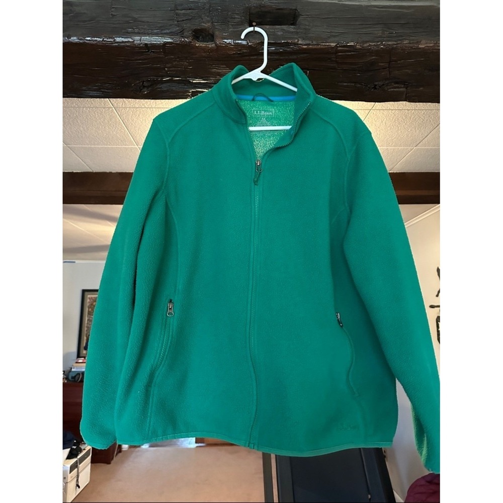 L.L. Bean Green Full-Zip Fleece Jacket - 1X